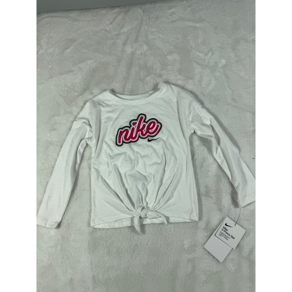 Nike Girl Tee T-Shirt Long Sleeve White Size 18M